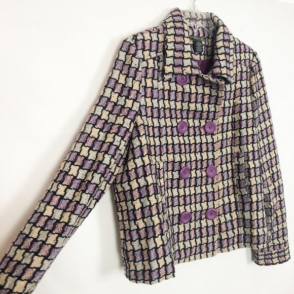 Vertigo Wool Blend Twill Double Breasted Peacoat Size XL - Picture 5 of 11